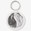 Yin/Yang Dragons Keychain by JulieWolfmom Yin/Yang Dragons Keychain