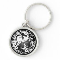 Yin Yang Dragons Key Chains