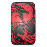Yin Yang Dragons, red and black Tough iPhone 3 Cover