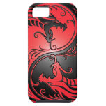 Yin Yang Dragons, red and black iPhone 5 Case