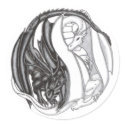Yin/Yang Dragons Sticker by JulieWolfmom Yin/Yang Dragons Sticker