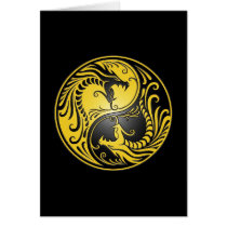 Yin Yang Dragons, yellow and black Cards