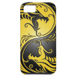 Yin Yang Dragons, yellow and black iPhone 5 Covers