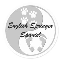 yin yang english springer spaniel stickers
