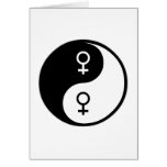 Yin Yang Feminism Greeting Card