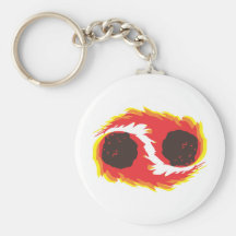 yin yang fire meteor shower keychain