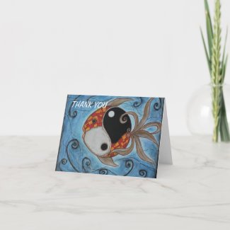 Yin Yang Fish card