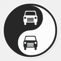 Yin Yang Fixing Cars Stickers