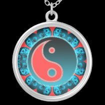 Yin Yang Flower Necklace