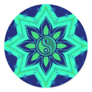 Yin Yang Flower Star Sticker by webgrrl