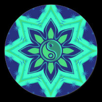 Yin Yang Flower Star Sticker stickers
