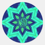 Yin Yang Flower Star Sticker