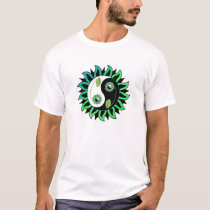 Yin-Yang Flower t-shirts