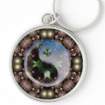 Yin Yang Fractal Wreath Keychain