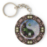 Yin Yang Fractal Wreath Keychain