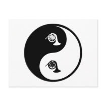 Yin Yang French Horn postcards