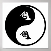 Yin Yang French Horn Print