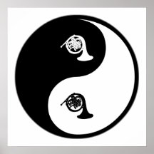 Yin Yang French Horn Print