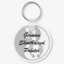 yin yang German Shorthaired Pointer keychains