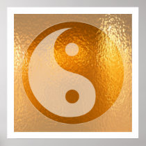 YIN YANG Gold Poster