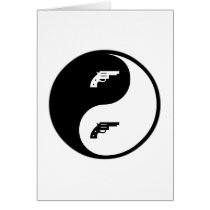 Yin Yang Gun Greeting Cards