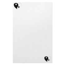 Yin Yang Heart (B/W) Stationery Paper