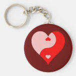 Yin Yang Heart Keychain