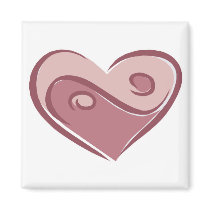 yin yang heart magnets