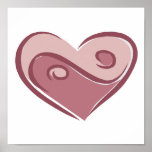 yin yang heart posters