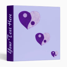 Yin Yang Heart (Purple/Lilac) Binders