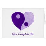 Yin Yang Heart (Purple/Lilac) cards