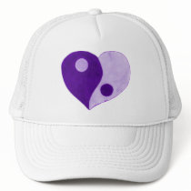 Yin Yang Heart (Purple/Lilac) Hat