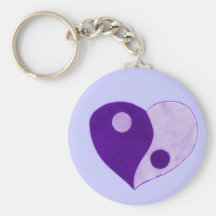 Yin Yang Heart (Purple/Lilac) Key Chain
