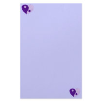Yin Yang Heart (Purple/Lilac) Stationery Design