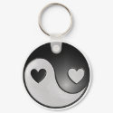 yin yang hearts keychain