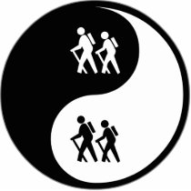 Yin Yang Hiking photo sculptures
