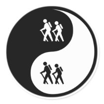 Yin Yang Hiking stickers
