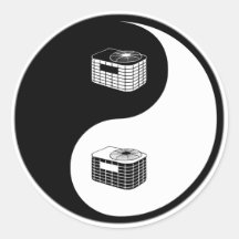 Yin Yang HVAC Sticker