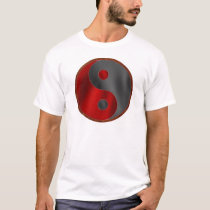 Yin/Yang in Black & Red t-shirts