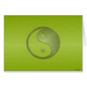 Yin Yang in Green Sandstone Card by BuddhanGreetingCards Yin Yang in Green Sandstone Card