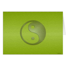 Yin Yang in Green Sandstone Card by BuddhanGreetingCards Yin Yang in Green Sandstone Card