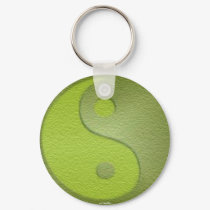 Yin Yang in Green Sandstone Keychain by keychains_1 Yin Yang in Green Sandstone Keychain