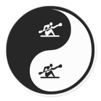 Yin Yang Kayaking stickers by whatitis Yin Yang Kayaking stickers