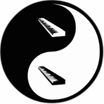 Yin Yang Keyboard photo sculptures