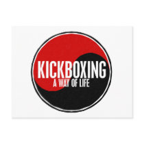 Yin Yang Kickboxing 1 tarjetas postales by blackbeltstuff Yin Yang Kickboxing 1 tarjetas postales