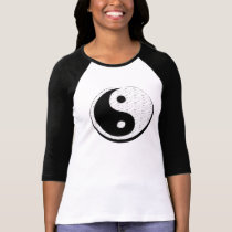 Yin Yang Ladies Raglan T-shirt by MarciaCox Yin Yang Ladies Raglan T-shirt
