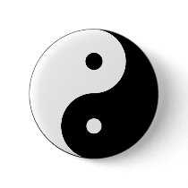 Yin Yang large Pinback Buttons