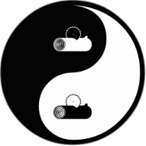 Yin Yang Logging photo sculptures by whatitis Yin Yang Logging photo sculptures