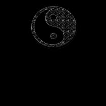 Yin Yang Long Sleeved Fitted T-shirt by MarciaCox Yin Yang Long Sleeved Fitted T-shirt