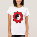 Yin Yang Lotus Flower t-shirts